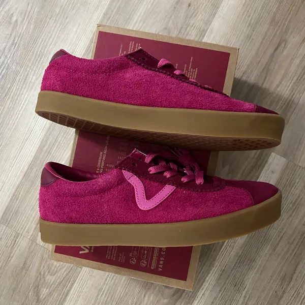 Vans Women's Color Pop Suede Raspberry Sneakers Size 8.5 New Sold Out Color! - Image 4