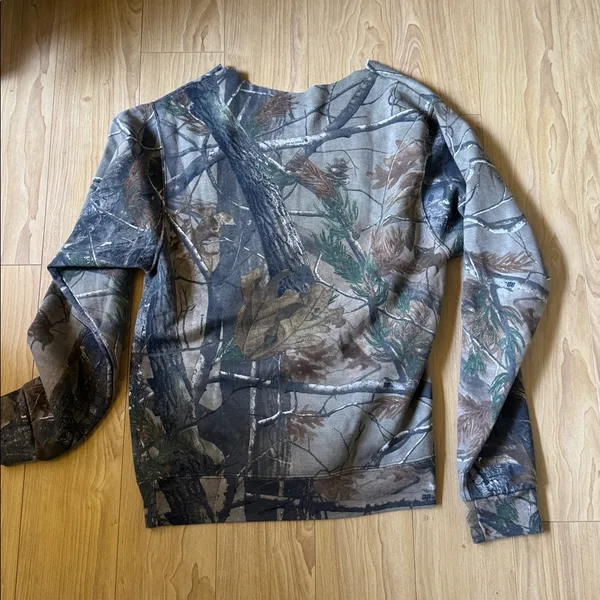 Russell Athletic Camo Crewneck Sweatshirt - Brown, Green, Gray - Image 3