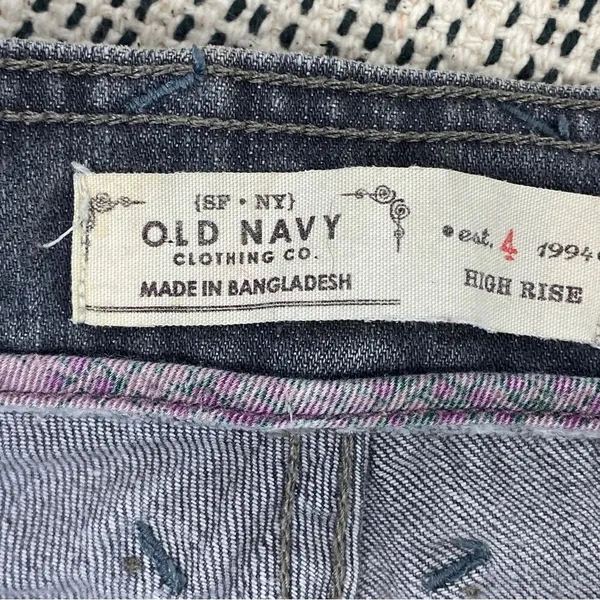 Old Navy High Rise Back‎ Ankle Zip Skinny Jeans Gray 4 - Image 8