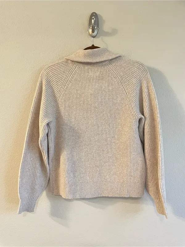 Aerie Heather Fawn Classic Quarter Button Sweater New Size XXS - Image 8