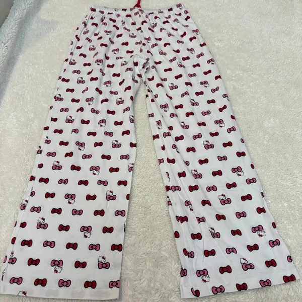 Hello Kitty Womens Pj Pants Loungewear XL Cotton Holiday Halloween Preppy - Image 3