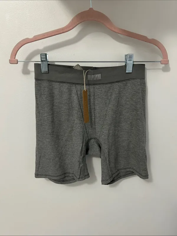 Skims Soft Lounge Boxer Heather Gray - Image 3