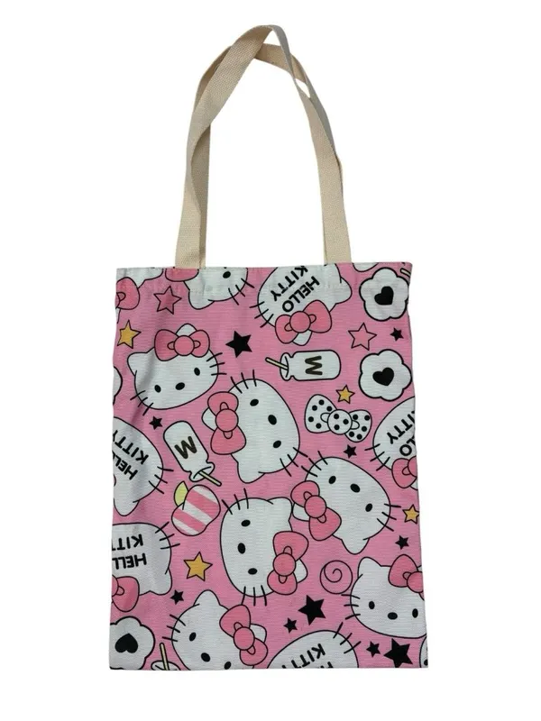 *Hello Kitty Tote Bag Pink Bow Carry Purse - Image 2