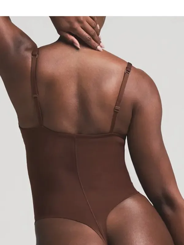 SKIMS NWT Ultimate Push Up Thong Bodysuit - Cocoa SMALL (G23) - Image 2
