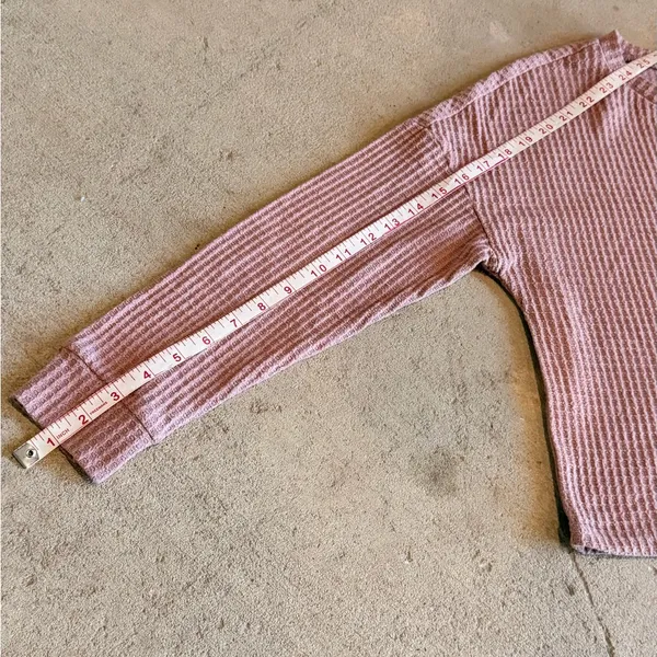 Charlotte Russe Textured Mauve Long Sleeve Top - Image 9