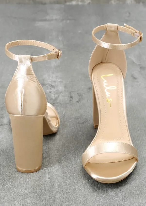 Lulus Champagne Heels - Image 3