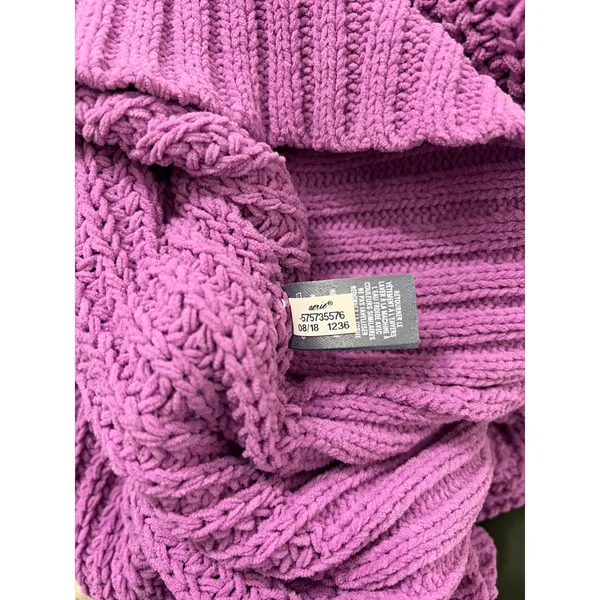 Aerie Chunky Turtleneck Sweater Purple Long Sleeve Knit Women's Small - Image 7