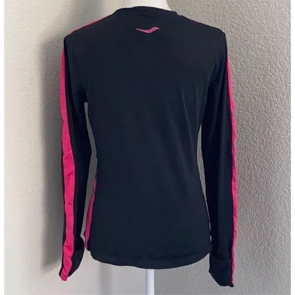 Saucony Long Sleeve Black Running Shirt Size Medium - Image 2