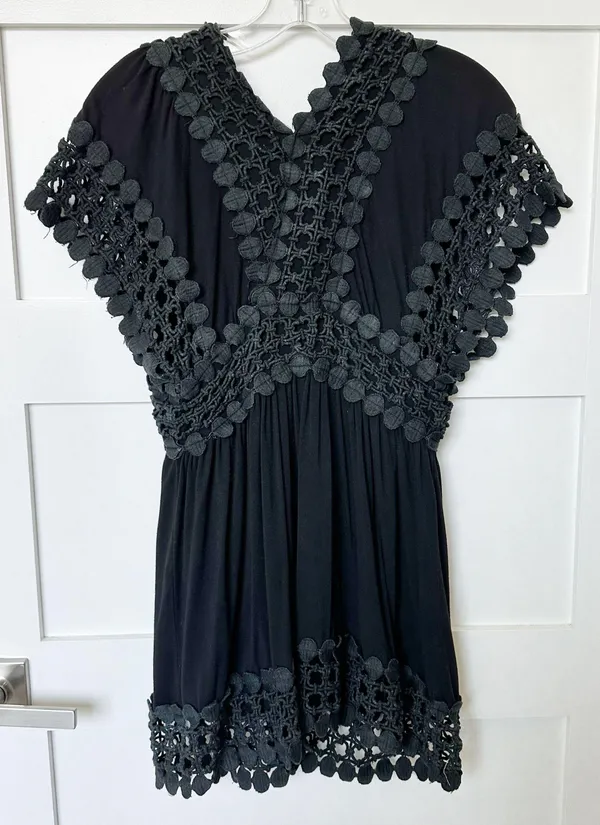 Black Boho Coverup Tunic - Image 6