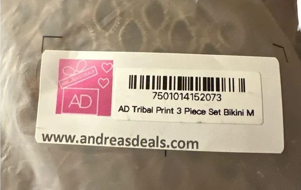 Adidas NWT Tribal Print 3 Piece Set Bikini, SIZE M - Image 6