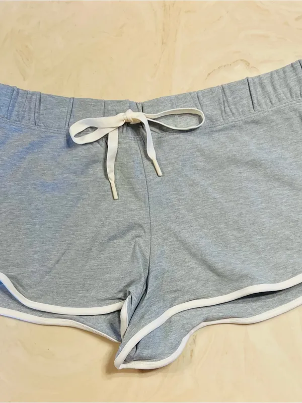 VICTORIA’S SECRET PINK Soft Micro Modal Shorts Retro Low Rise Heather Grey Large - Image 3