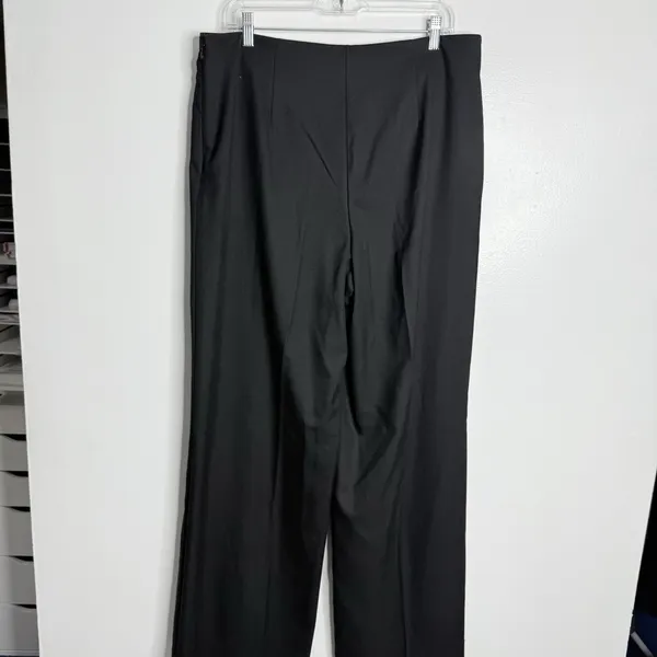 NWOT Ann Taylor The Button Trim Sailor Wide-Leg Pant Black Size‎ 14 Workwear - Image 3