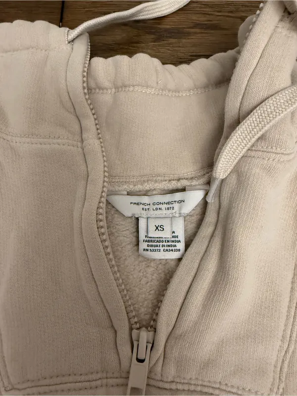 French Connection Beige Hoodie & Jogger Set with Pink and Orange Accents - Image 5