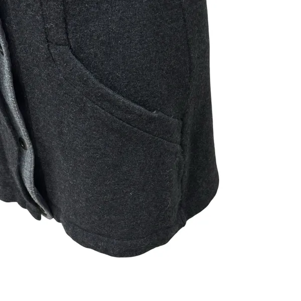 Horny Toad‎ Monterosa Car Coat Wool Blend Size Small Charcoal Grey Pockets - Image 3