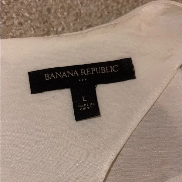 Banana Republic Cream Blouse Top - Image 3