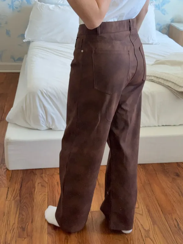 Zara Brown Suede Pants Jeans - Image 3