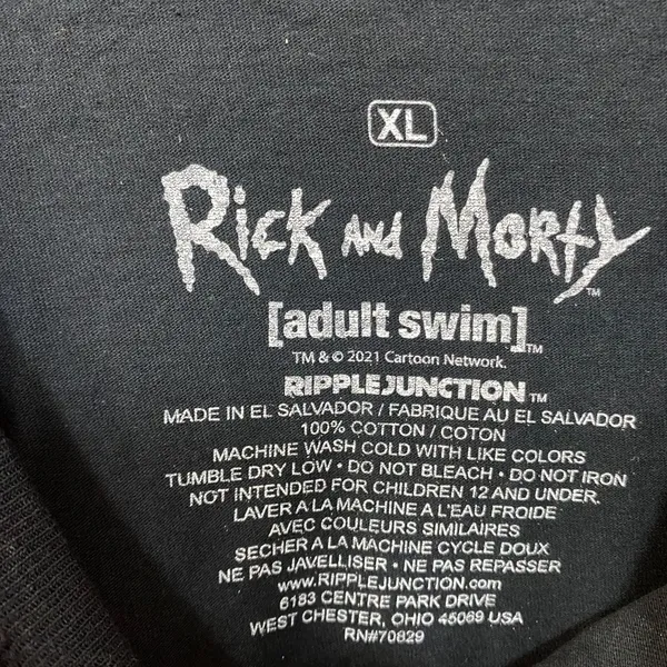 Adult Swim Rick & Morty Acid Trip T-Shirt XL - Image 5