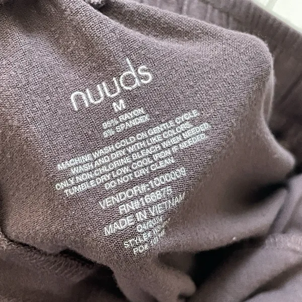 Nuuds Lounge Shorts pull on drawstring womens Brown (medium) loungewear sleep - Image 2