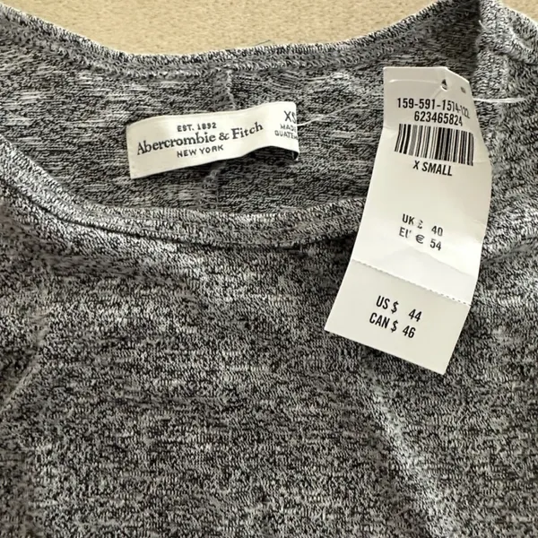 Abercrombie & Fitch Heather Gray Knotted Side Dress - Image 7
