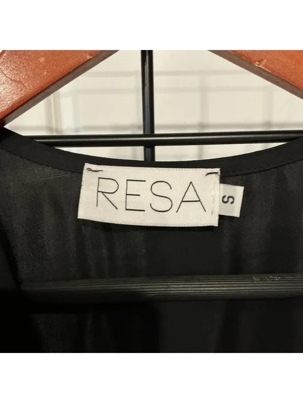 RESA Black Long Sleeve Smocked Waist Maxi Dress Size S - Image 3