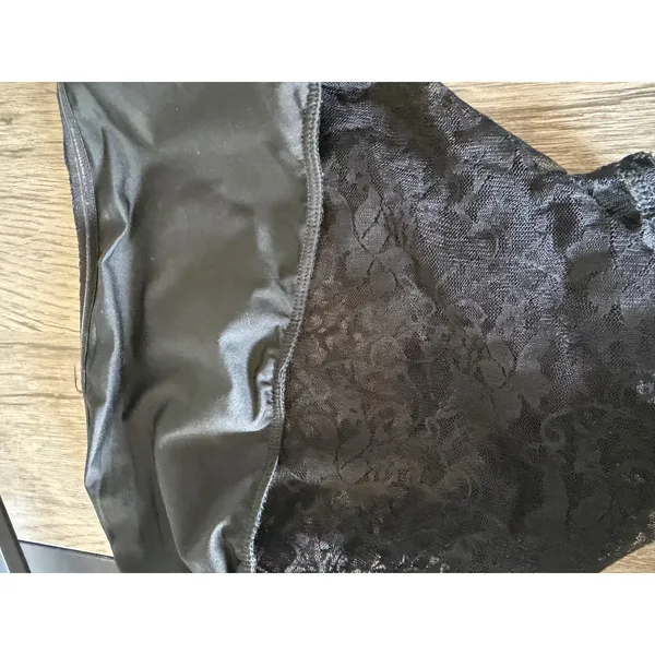 Black Sheer Floral Lace Tube Top Strapless Crop XS Floral Mesh Bralette Layering - Image 11