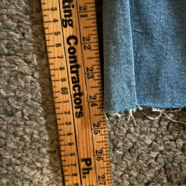NWT J. Crew High Rise Flare Crop Denim Distressed Jeans Raw Hem Size 27 - Image 5
