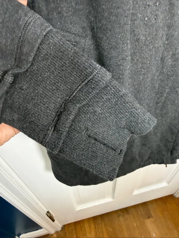Lululemon Cozy Warm Gratitude Wrap Jacket in Heathered Black W2557 Sz 10 - Image 11