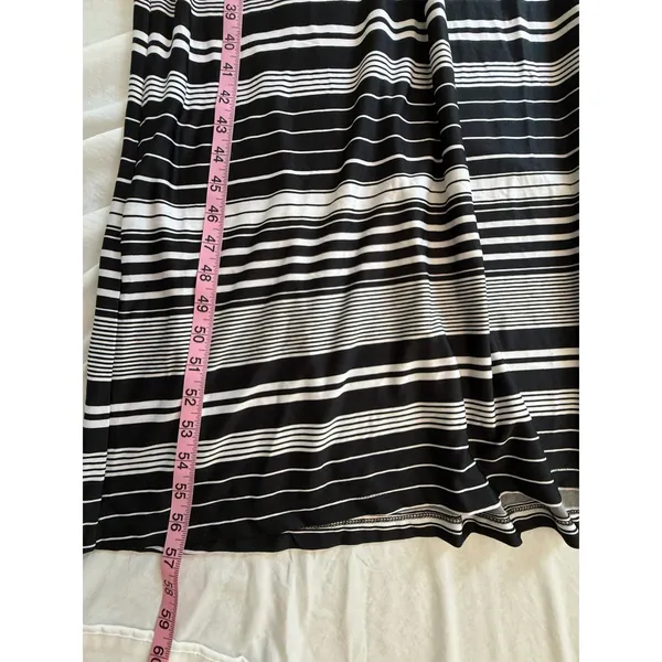 Stitch Clothing Co Womens Black White Striped Sleeveless Maxi Dress Large‎ - Image 4