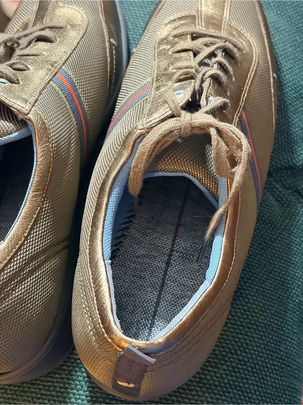 Rockport Gold Metallic Sneakers Women's Size 11 Lace Up Comfort Shoes Casual EUC - Image 6