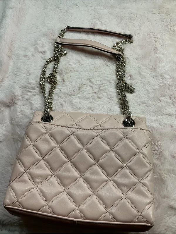 kate spade Quilted Shoulder Bag in Blush Pink with Gold Chain - Image 8