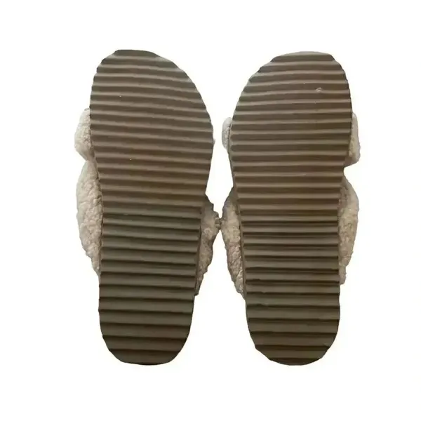 Treasure & Bond Beige Casual Wedge Slide Slippers Fabric Upper 1 Inch Beach 8 M - Image 5