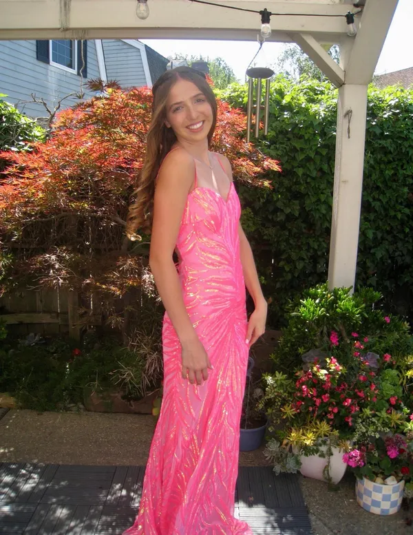 Size 2 Jovani 08481 prom dress Hot Pink - Image 3