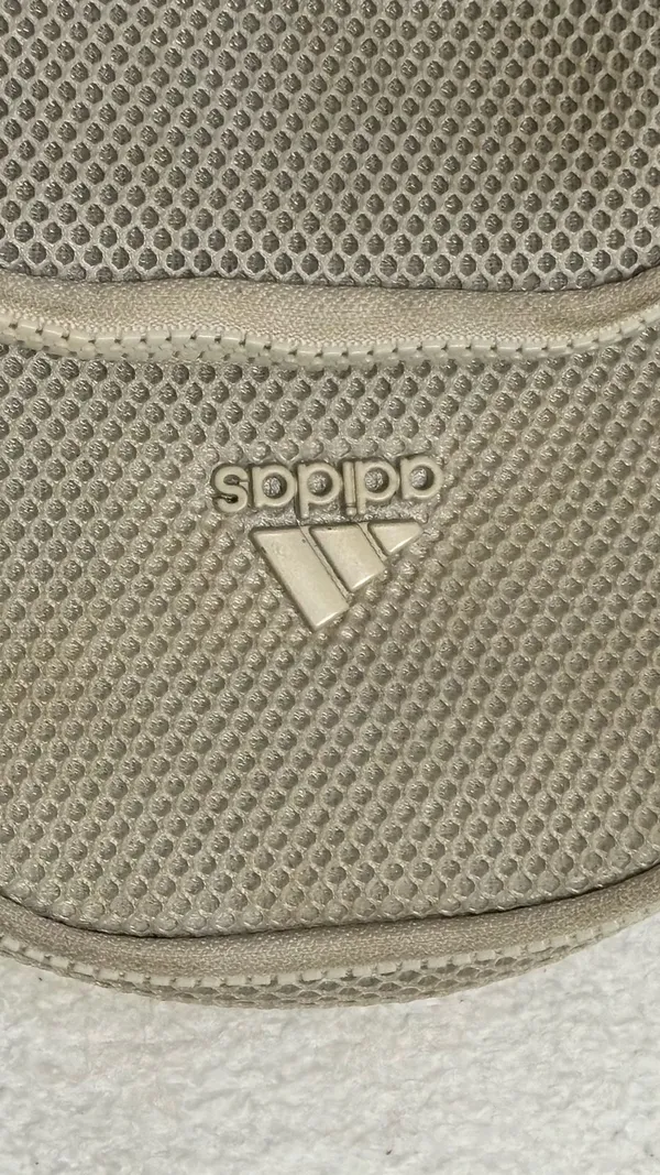 Adidas Mini Crossbody Bag Beige Mesh Small Shoulder Travel Bag Adjustable Strap - Image 4
