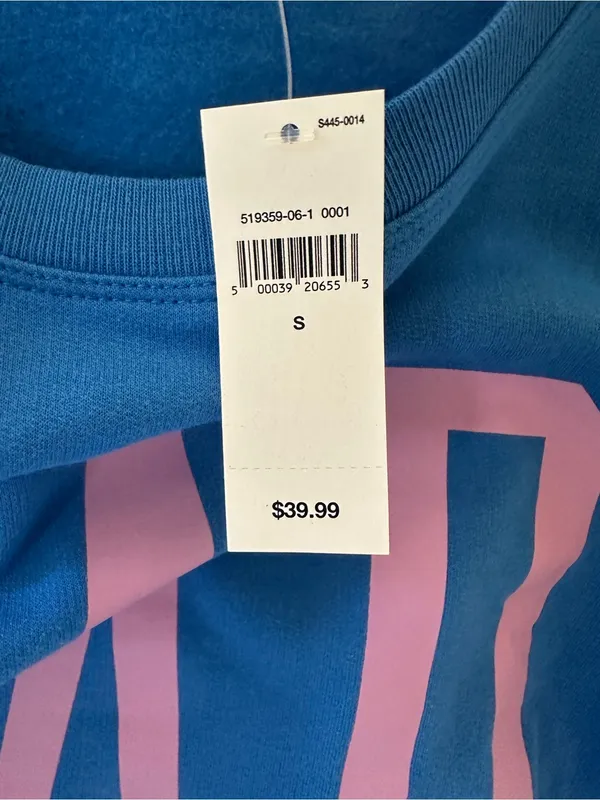 Gap Blue Pink Logo Long Sleeve Pullover Crewneck Sweatshirt Women’s Small NWT - Image 4
