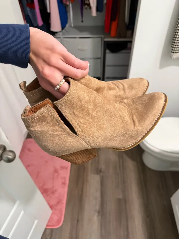 Light brown booties Size 8 - Image 2