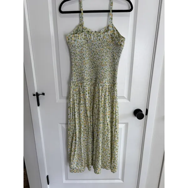 FREE PEOPLE Lavender Daze Dress Green Floral Print L/XL - Image 5