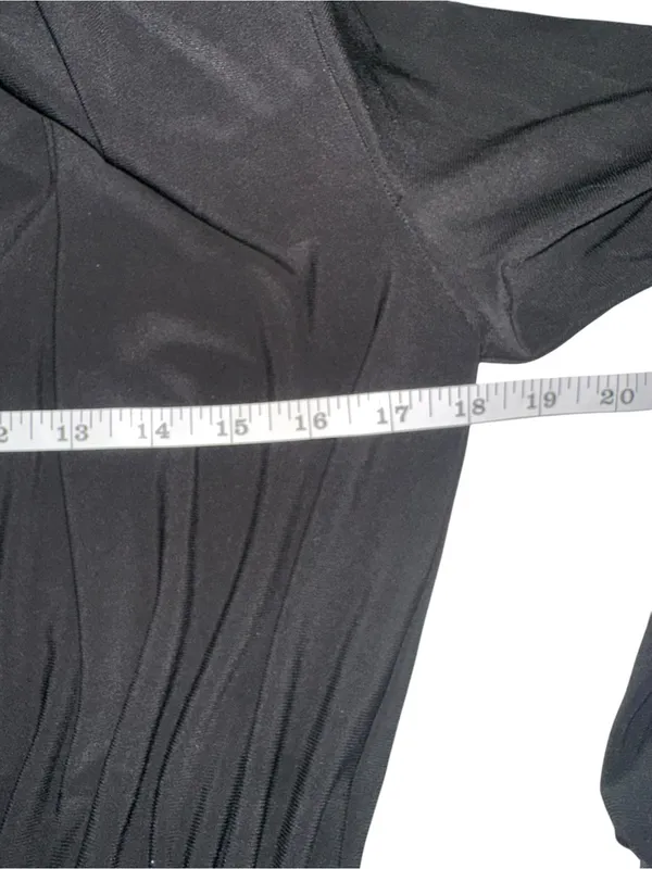 Zhivago Lover Man Long Sleeve Black Midi Dress US 2 - Image 7