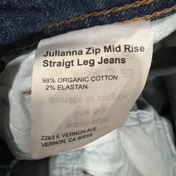Reformation Julianna Zip Mid Rise Straight Leg Jeans - Image 6