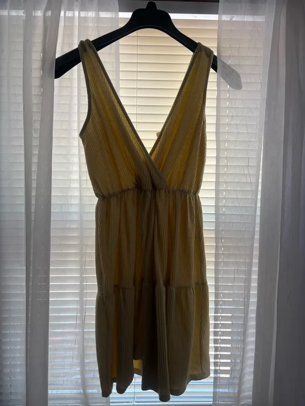 Target Yellow Mini Dress Flowy  - Image 3