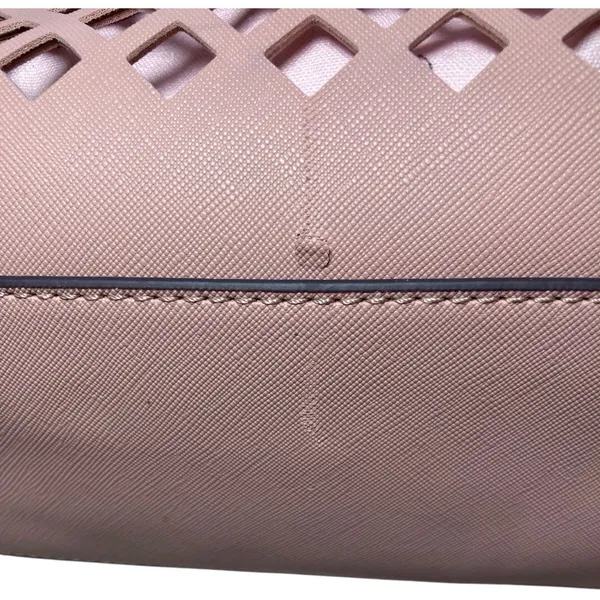 Trina Turk Pink Lattice Handbag with Floral Liner – summer bag - Image 5