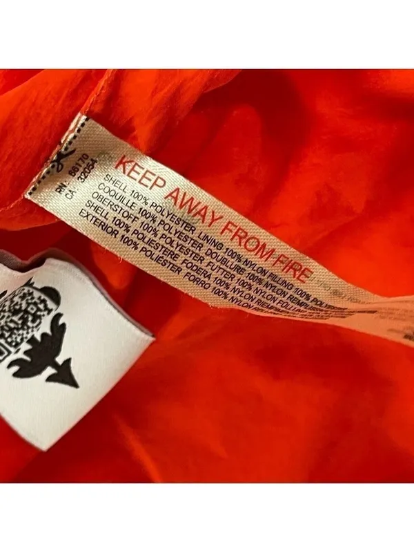 FP MOVEMENT Free People Neon Orange Puffer Fleece Jacket Cropped Insulated Sz L - Image 7