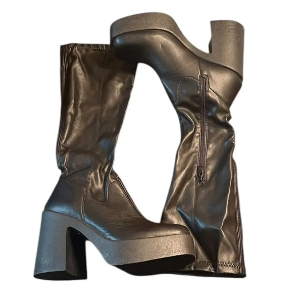 Aqua Black Block  Sock Boots(Size 8) - Image 2