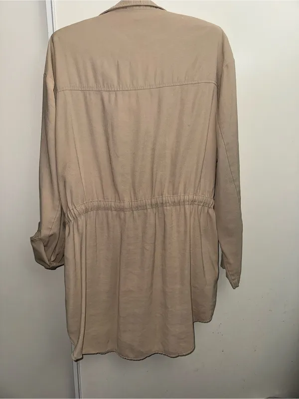 Zara Beige Drawstring Utility Jacket - Image 6