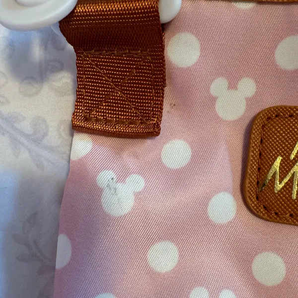 Bioworld Disney Mickey Minnie Pink Polka Dot Water Bottle‎ Crossbody Pouch - Image 8