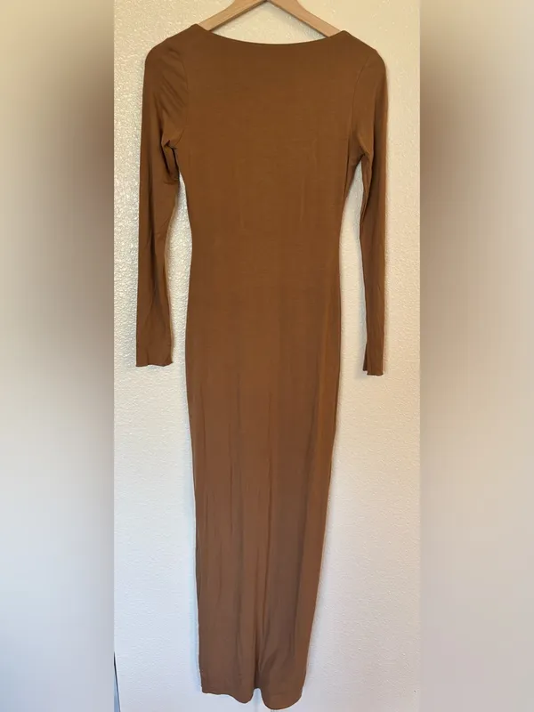 NAKED WARDROBE Long Sleeve Maxi Bodycon Dress - Image 3