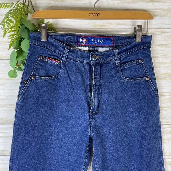 Vintage Posted Bare Back Slim Straight Jeans Size 27 - Image 4