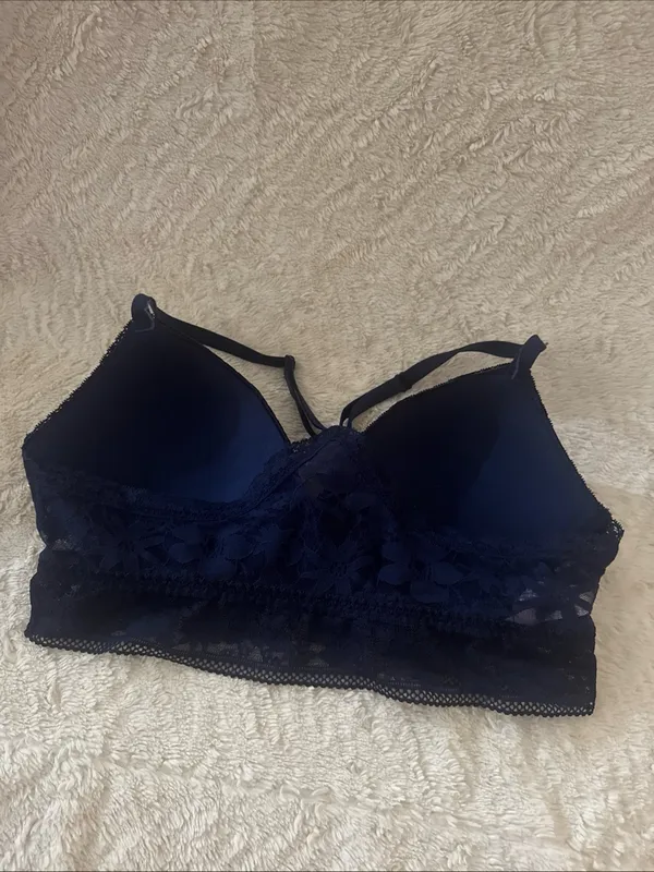 Victoria's Secret Lace Longline Bralette - Navy Blue - Image 3