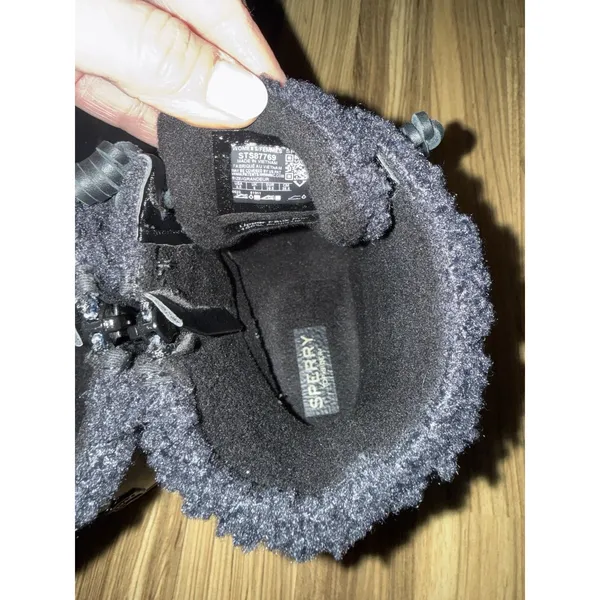 Sperry Saltwater Sherpa Black Duck Boots‎ Women's Size 8.5 EUC - Image 9
