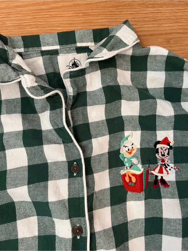 Disney Green and White Buffalo Check Women's Pajama Set - Image 4