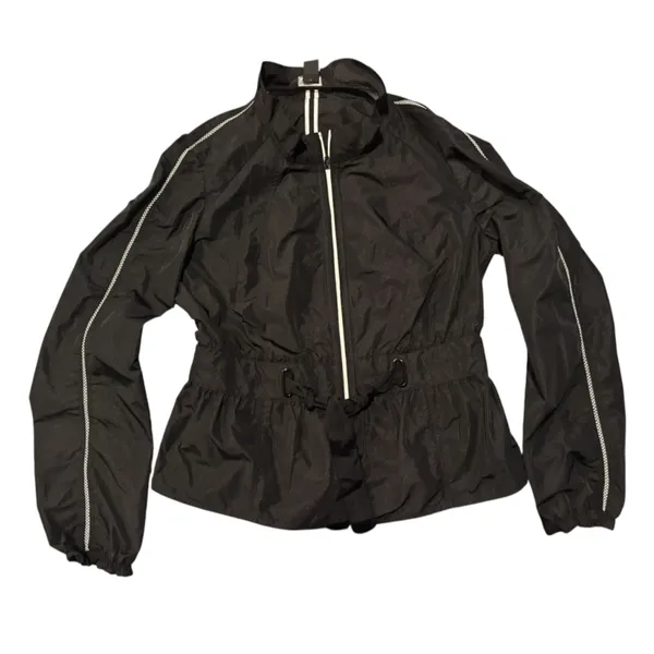 White‎ House Black Market Women's Sporty Tech Jacket Size 4 drawstring waist - Image 3